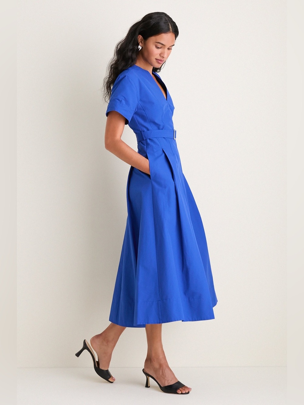 SIMKHAI Blueberry Corinne Cotton Midi Dress Size 8 NWT - Picture 3 of 16